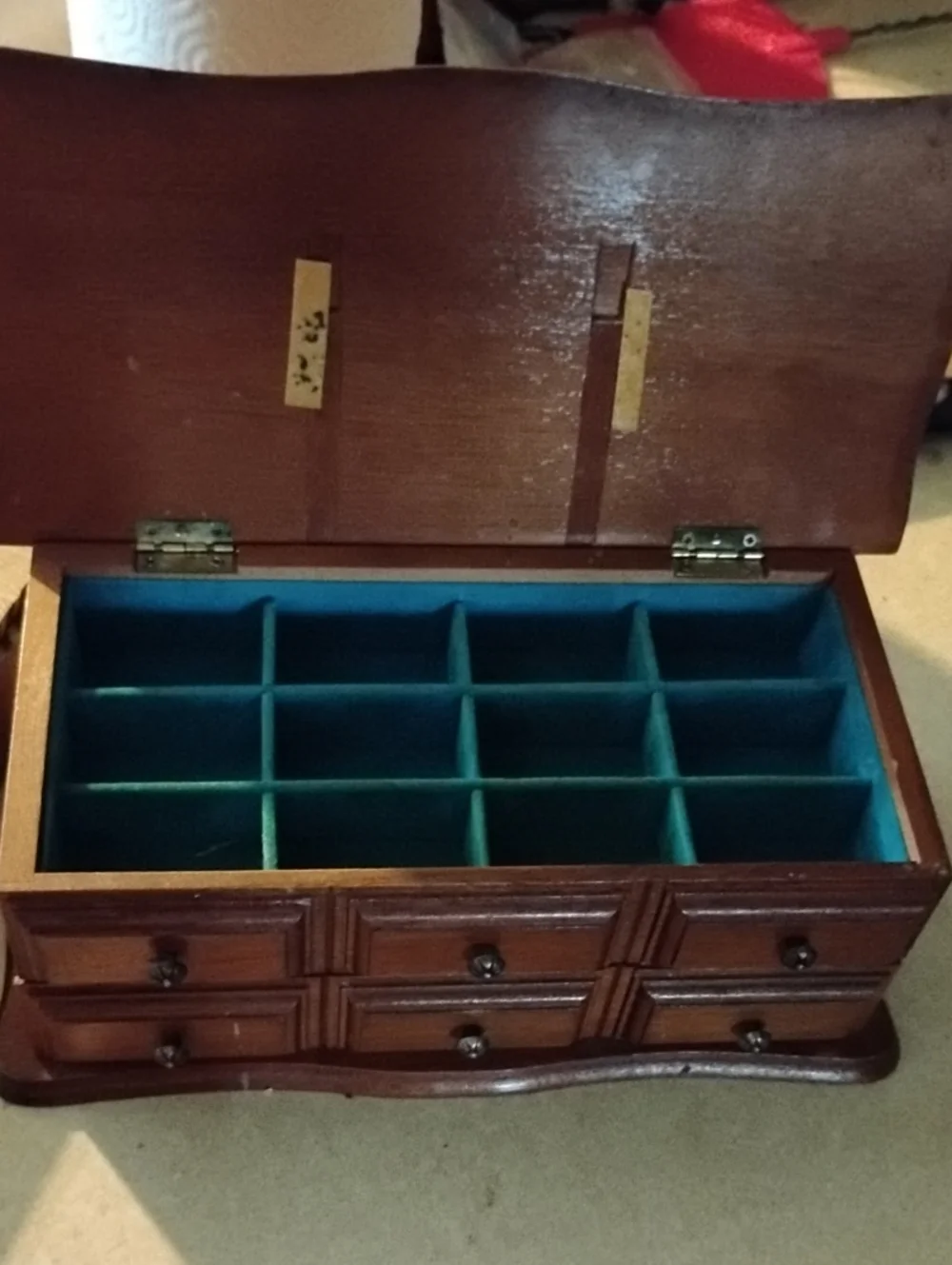 Wooden Jewelry and Keepsake Storage Box& Pair  Boxes- Brown